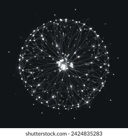 Abstract big data visualization. Big data code representation. Futuristic network or business analytics. Graphic concept for your design