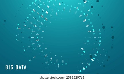 Abstract big data visualization. Big data code representation. Graphic concept for your design