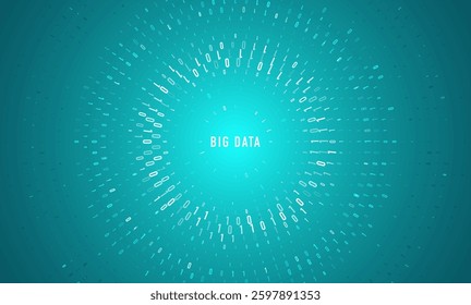 Abstract big data visualization. Big data code representation. Graphic concept for your design