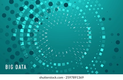Abstract big data visualization. Big data code representation. Graphic concept for your design