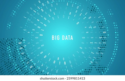 Abstract big data visualization. Big data code representation. Graphic concept for your design