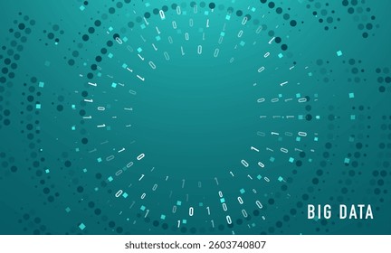 Abstract big data visualization. Big data code representation. Graphic concept for your design