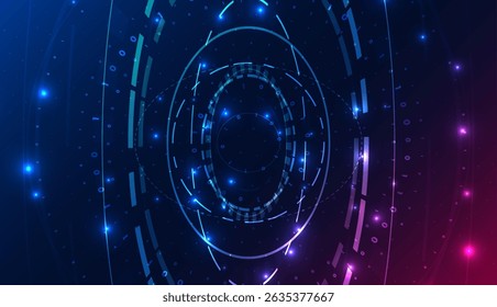 Abstract big data visualization. Big data code representation. Graphic concept for your design