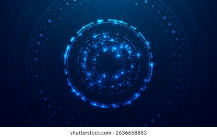 Abstract big data visualization. Big data code representation. Graphic concept for your design