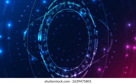 Abstract big data visualization. Big data code representation. Graphic concept for your design