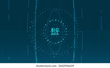 Abstract big data visualization. Big data code representation. Graphic concept for your design