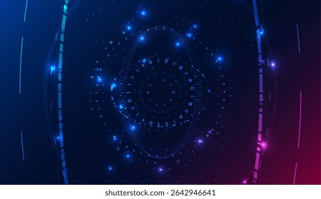 Abstract big data visualization. Big data code representation. Graphic concept for your design