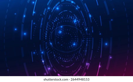 Abstract big data visualization. Big data code representation. Graphic concept for your design