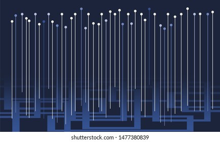 Abstract big data visualization. Futuristic infographics aesthetic design. Social network or business analytics representation