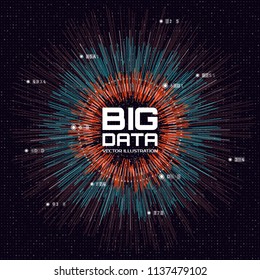 Abstract Big Data visualization. Sorting information. Vector illustration.