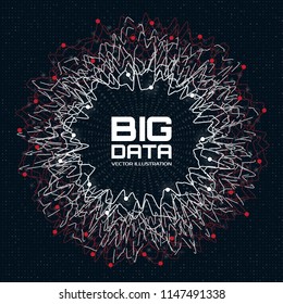 Abstract Big Data visualization. Sorting information. Vector illustration.