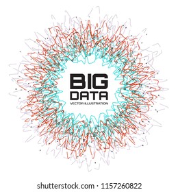 Abstract Big Data visualization. Sorting information. Vector illustration.