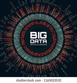 Abstract Big Data visualization. Sorting information. Vector illustration.