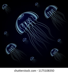 abstract big jellyfish