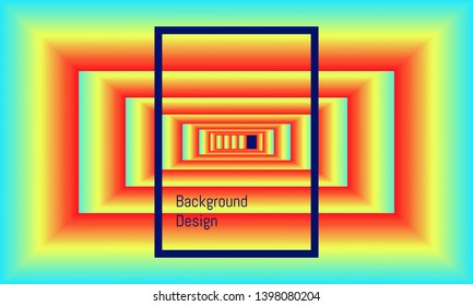abstract big rectangle to small center alignment like loop seamless pipe. colorful beautiful background design. vector illustration eps10
