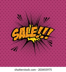 Abstract big sale background with pop art style