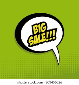 Abstract big sale background with pop art style