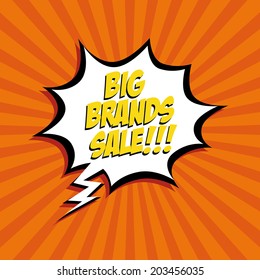 Abstract big sale background with pop art style
