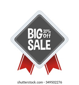Abstract Big Sale label on a white background