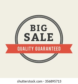 Abstract big sale label on a white background