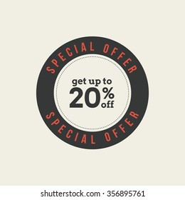 Abstract big sale label on a white background