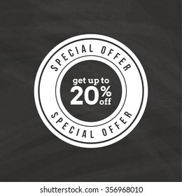 Abstract big sale label on a white background