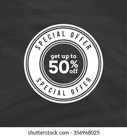 Abstract big sale label on a white background
