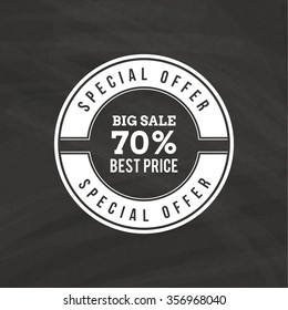 Abstract big sale label on a white background