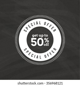 Abstract big sale label on a white background