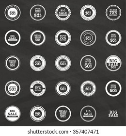 Abstract big sale label on a white background