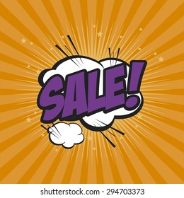 Abstract big sale object with some pop art effects