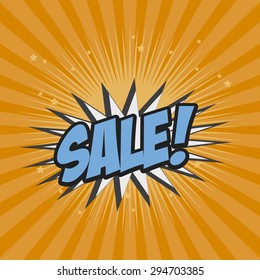 Abstract big sale object with some pop art effects