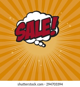 Abstract big sale object with some pop art effects