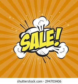 Abstract big sale object with some pop art effects