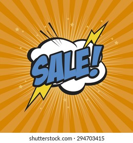 Abstract big sale object with some pop art effects