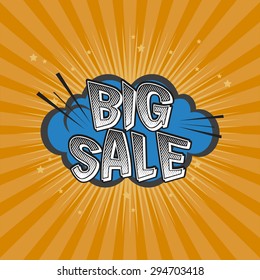 Abstract big sale object with some pop art effects