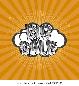 Abstract big sale object with some pop art effects