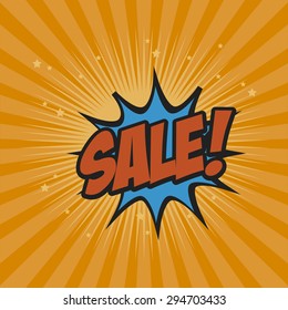 Abstract big sale object with some pop art effects