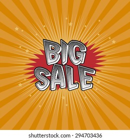 Abstract big sale object with some pop art effects