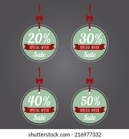 abstract big sale objects on a gray background