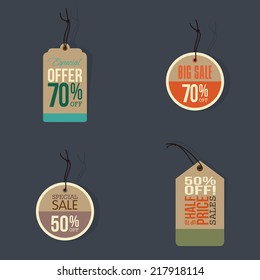 abstract big sale objects on a gray background