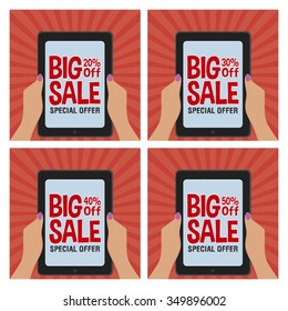 abstract big sale objects on a special background