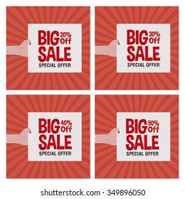 abstract big sale objects on a special background
