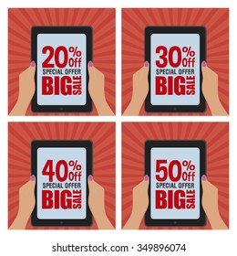 abstract big sale objects on a special background