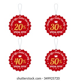 abstract big sale objects on a white background