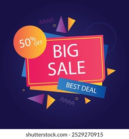 abstract big sale promotion banner template