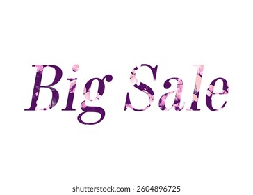 Abstract Big sale Text Effect Design White Background