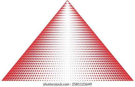 abstract big to small red rectangle dot triangle pattern suitable for background.