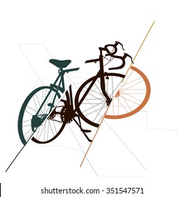 abstract bike illustration