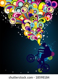 abstract bike vector
